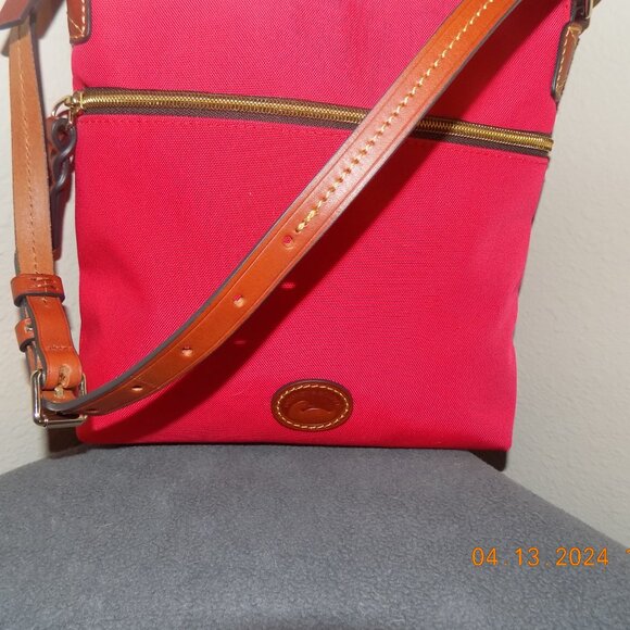 Dooney & Bourke Red Crossbody with Leather Trim - Picture 2 of 5